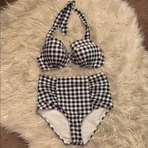 Black and White checkered bikini
